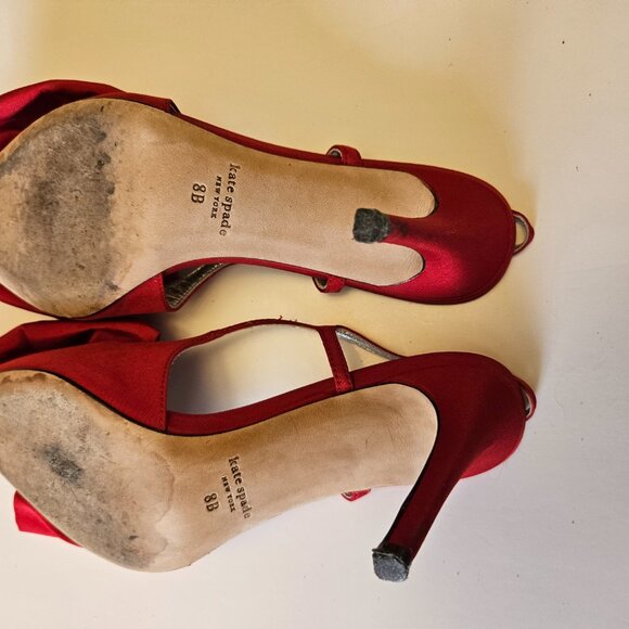 Kate Spade New York Slingback Pointed Toe Pump In Cherry Rouge Size 8B - Picture 13 of 16